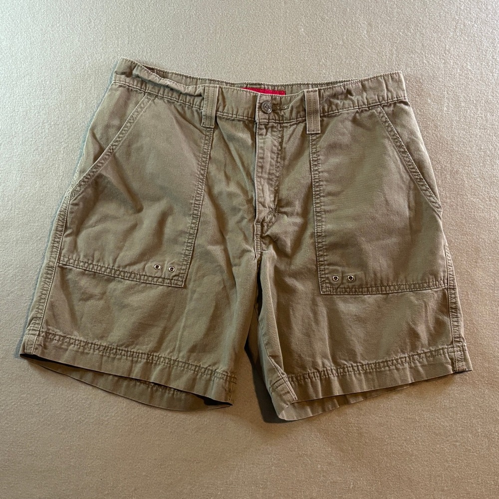 VTG Levis Classic Jeans Shorts Womens 10 Olive Green Utility Cargo Gorpcore 90s